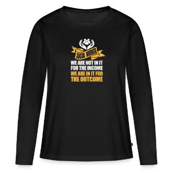 Social Worker Social Worker Social Pedagogue - Women's Premium Organic Long Sleeve Shirt - black - Front - Julia (174cm)