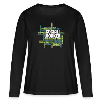 Social Worker Social Worker Social Pedagogue - Women's Premium Organic Long Sleeve Shirt - black - Front - Julia (174cm)