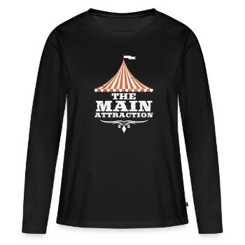 Cirque - T-shirt manches longues Premium bio Femme - noir - Devant - Julia (174cm)