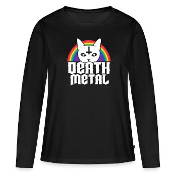 Satanism Satan Death Metal Lucifer Gift - T-shirt manches longues Premium bio Femme - noir - Devant - Julia (174cm)