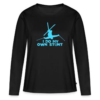 Skiurlaub - Frauen Premium Bio Langarmshirt - Schwarz - Vorne - Julia (174cm)