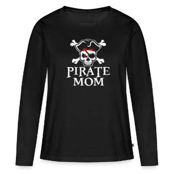 Pirate pirate pirates Cadeau de fête des mères - T-shirt manches longues Premium bio Femme - noir - Devant - Julia (174cm)