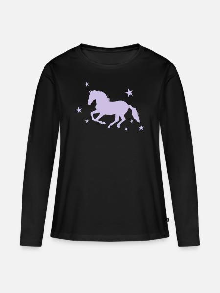 Horse - Women's Premium Organic Long Sleeve Shirt - black