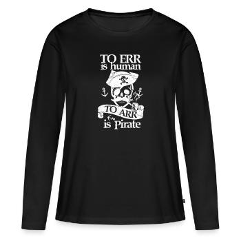 Pirate pirate pirate pirate piraterie - T-shirt manches longues Premium bio Femme - noir - Devant - Julia (174cm)
