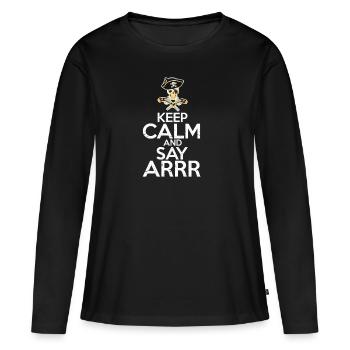 Pirate pirate pirate pirate piraterie - T-shirt manches longues Premium bio Femme - noir - Devant - Julia (174cm)