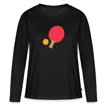 Table Tennis Ping Pong Ping Pong Gift - Women's Premium Organic Long Sleeve Shirt - black - Front - Julia (174cm)