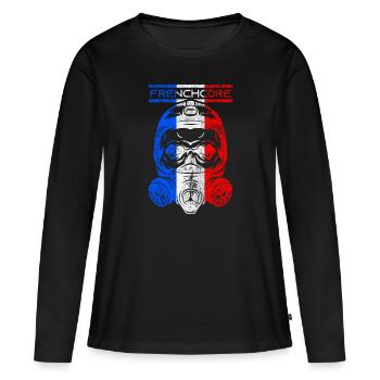 Frenchcore 200 BPM Rave Festival cadeau - T-shirt manches longues Premium bio Femme - noir - Devant - Julia (174cm)