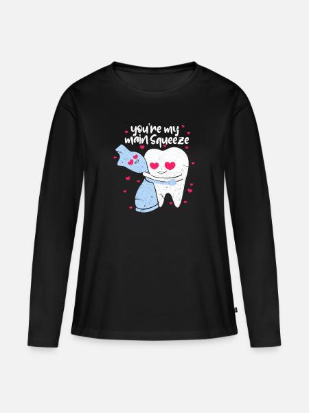 Zahnärztin Zahn Zahnarzt Zähne Dentist Geschenk - Premium økologisk langærmet T-shirt til kvinder - sort