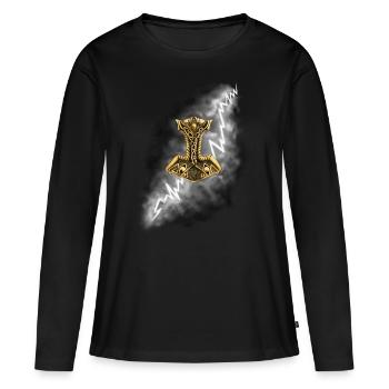 Le marteau de Thor - T-shirt manches longues Premium bio Femme - noir - Devant - Julia (174cm)