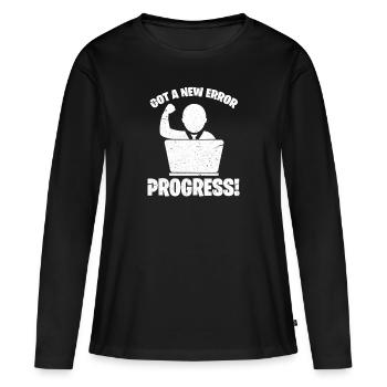 software developer - Women's Premium Organic Long Sleeve Shirt - black - Front - Julia (174cm)