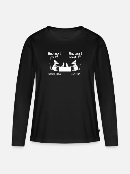Softwareentwickler Programmierer Software - Frauen Premium Bio Langarmshirt - Schwarz