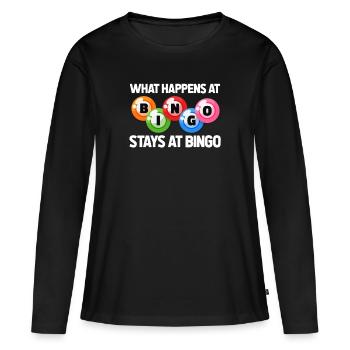 bingo - Women's Premium Organic Long Sleeve Shirt - black - Front - Julia (174cm)