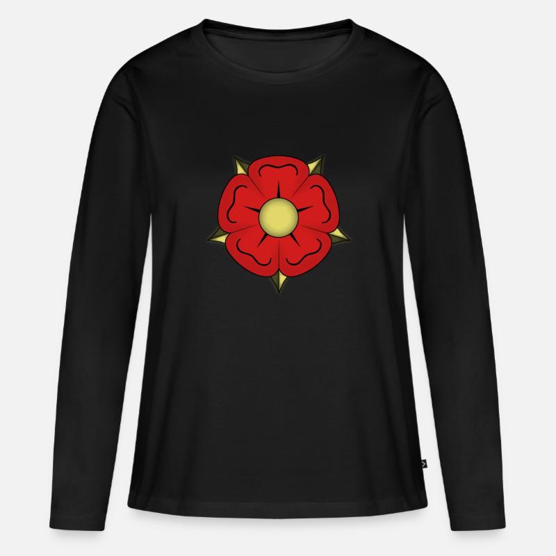Rose / Lippe - Frauen Premium Bio Langarmshirt - Schwarz