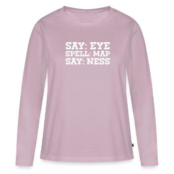 I Am a Penis - Frauen Premium Bio Langarmshirt - Altrosa - Vorne - Julia (174cm)