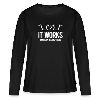 Programmierer Programmieren Coder Code Geschenk - Frauen Premium Bio Langarmshirt - Schwarz - Vorne - Julia (174cm)