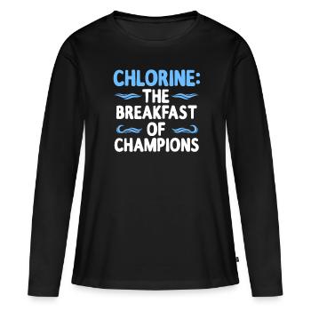Nageur nageur nageur eau cadeau - T-shirt manches longues Premium bio Femme - noir - Devant - Julia (174cm)
