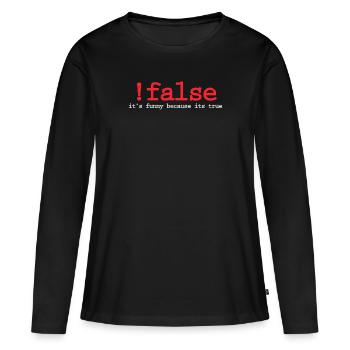 Programmierer - Frauen Premium Bio Langarmshirt - Schwarz - Vorne - Julia (174cm)
