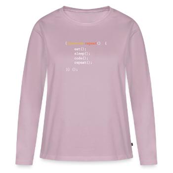 Programmer Coder Programming Computer Science Nerd - Women's Premium Organic Long Sleeve Shirt - dusky pink - Front - Julia (174cm)