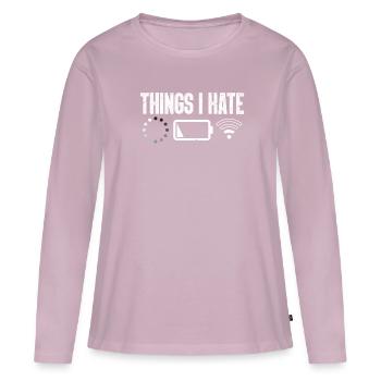 Computer Internet Programmierer Informatik - Frauen Premium Bio Langarmshirt - Altrosa - Vorne - Julia (174cm)