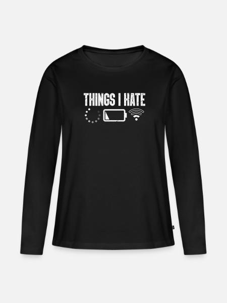 Computer Internet Programmierer Informatik - Frauen Premium Bio Langarmshirt - Schwarz