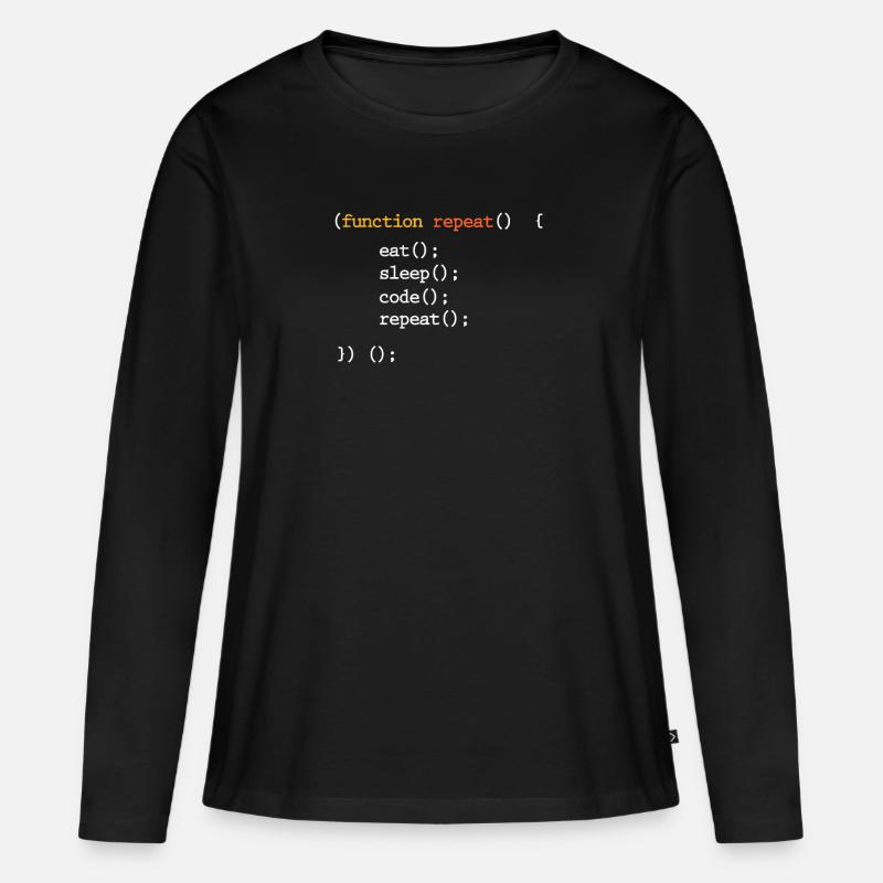 Programmierer - Frauen Premium Bio Langarmshirt - Schwarz