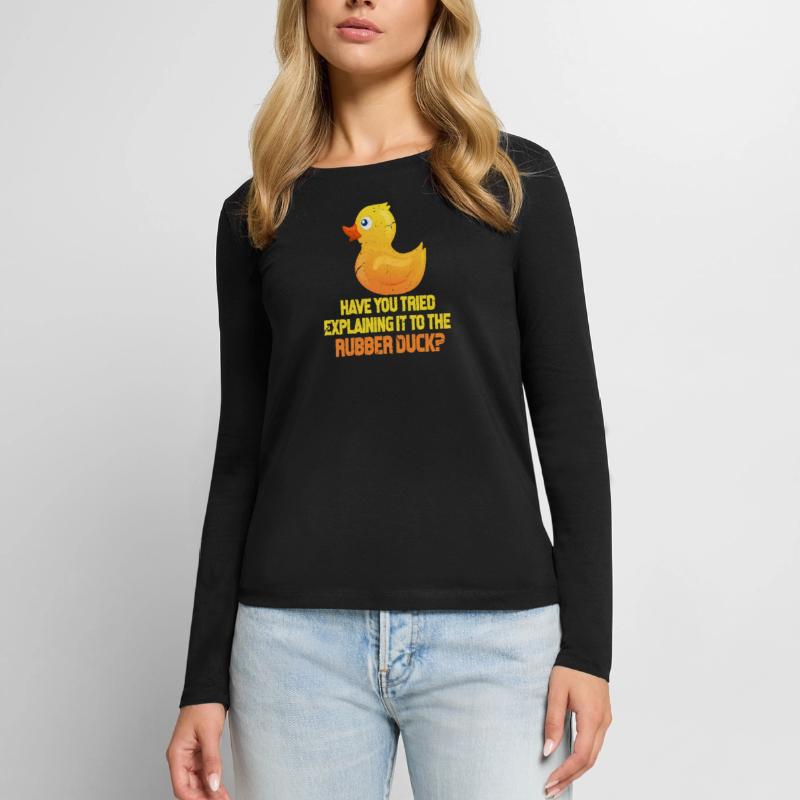 Programmierer Code Informatik Coder Geschenk Frauen Premium Bio Langarmshirt