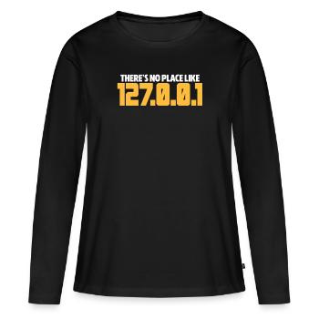 programmer - Women's Premium Organic Long Sleeve Shirt - black - Front - Julia (174cm)