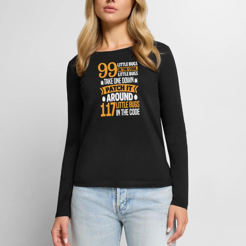 Programmierer Code Informatik Coder Geschenk Frauen Premium Bio Langarmshirt