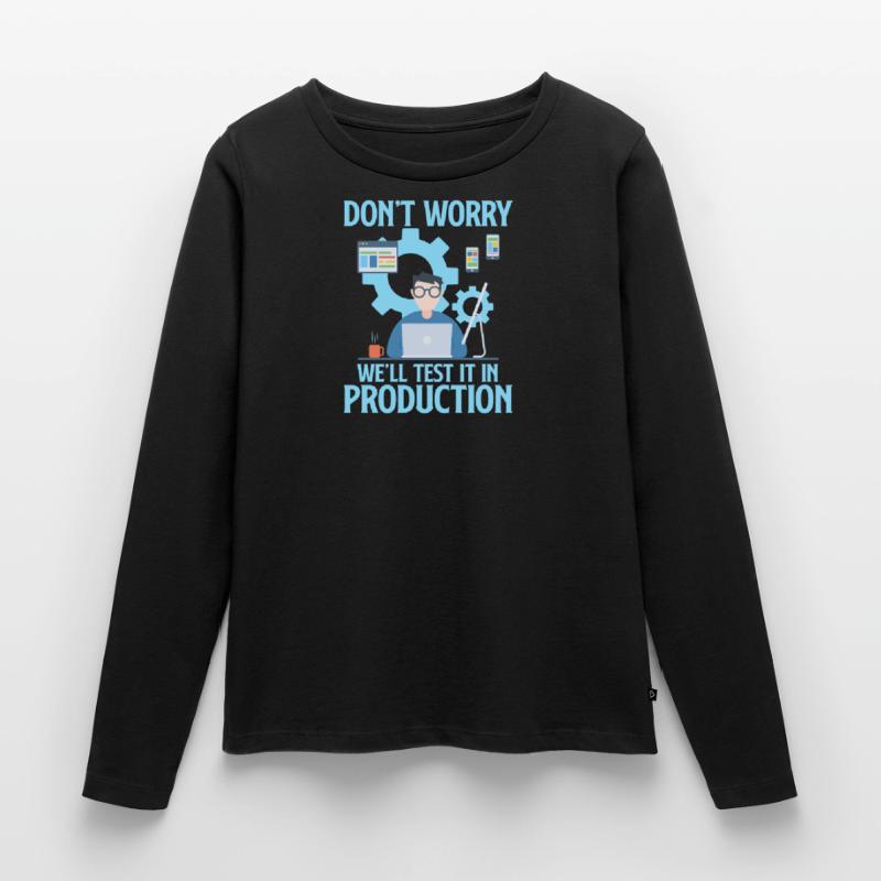Programmeur codeur programmation informatique codeur T-shirt manches longues Premium bio Femme