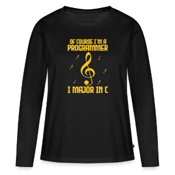 Programmierer - Frauen Premium Bio Langarmshirt - Schwarz - Vorne - Julia (174cm)