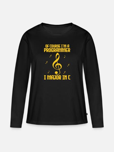 Programmierer - Frauen Premium Bio Langarmshirt - Schwarz