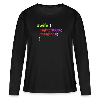 programmeur - T-shirt manches longues Premium bio Femme - noir - Devant - Julia (174cm)