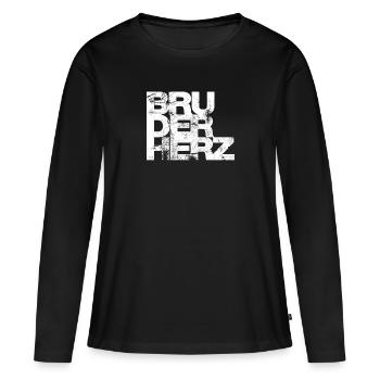 Bruderherz Bester Bruder der Welt Geschenkidee - Frauen Premium Bio Langarmshirt - Schwarz - Vorne - Julia (174cm)