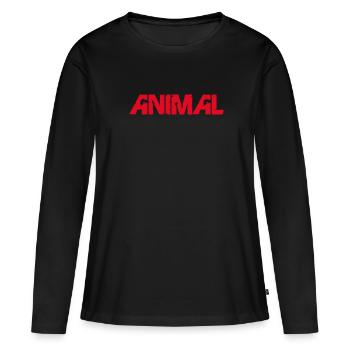 Workout - Frauen Premium Bio Langarmshirt - Schwarz - Vorne - Julia (174cm)