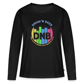 Drum and bass electronic music - Women's Premium Organic Long Sleeve Shirt - black - Front - Julia (174cm)