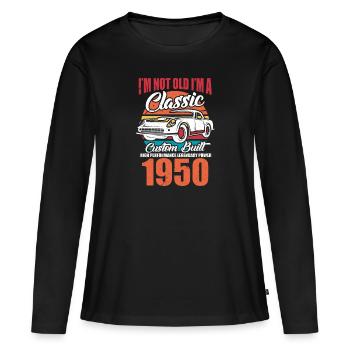 1950 Classic Car - Women's Premium Organic Long Sleeve Shirt - black - Front - Julia (174cm)