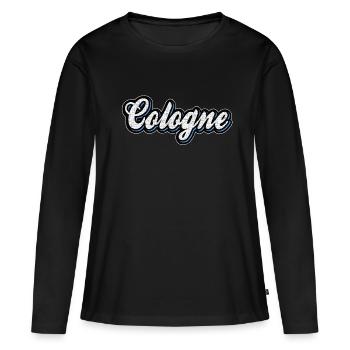 Cologne Inscription Vintage Colonia Kölsch Fan Cologne - T-shirt manches longues Premium bio Femme - noir - Devant - Julia (174cm)