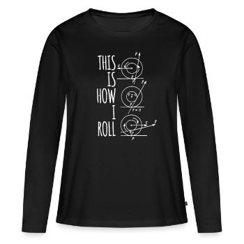 Ingénieur nerd nerd - T-shirt manches longues Premium bio Femme - noir - Devant - Julia (174cm)