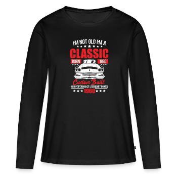 1960 Classic Car - Women's Premium Organic Long Sleeve Shirt - black - Front - Julia (174cm)