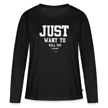 Enceinte - T-shirt manches longues Premium bio Femme - noir - Devant - Julia (174cm)