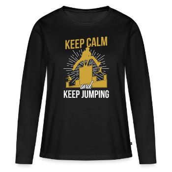 Parkour Sport Freerunning Quiet - Women's Premium Organic Long Sleeve Shirt - black - Front - Julia (174cm)