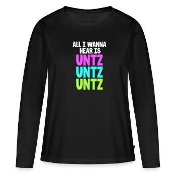 Techno - Women's Premium Organic Long Sleeve Shirt - black - Front - Julia (174cm)