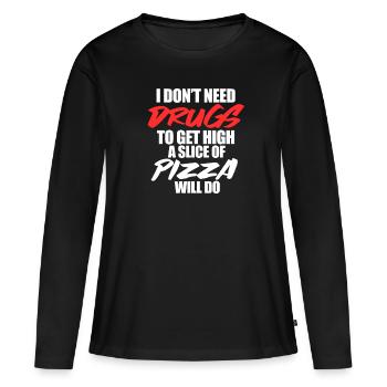 diabetes - Women's Premium Organic Long Sleeve Shirt - black - Front - Julia (174cm)