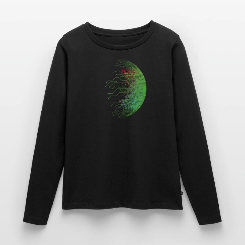 Cadeau de nerd informatique programmeur de code binaire T-shirt manches longues Premium bio Femme