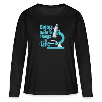 biology - Women's Premium Organic Long Sleeve Shirt - black - Front - Julia (174cm)