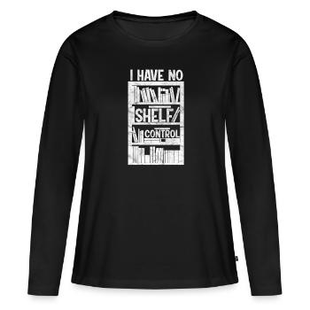 Lesen Buch Leseratte Bücherwurm Bücher Geschenk - Frauen Premium Bio Langarmshirt - Schwarz - Vorne - Julia (174cm)
