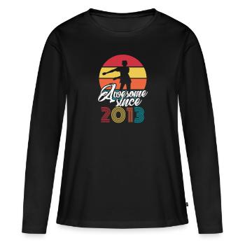 2013 Floss Dance - Frauen Premium Bio Langarmshirt - Schwarz - Vorne - Julia (174cm)