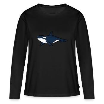 Cute Whale Species For Every Whale Lover - Whale Whales - Women's Premium Organic Long Sleeve Shirt - black - Front - Julia (174cm)