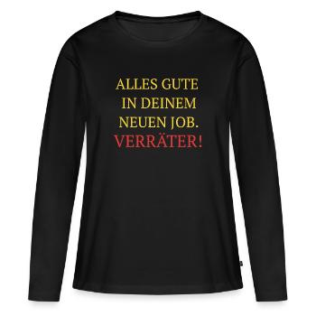 Tout le meilleur dans votre nouveau travail. Traitre! collègues - T-shirt manches longues Premium bio Femme - noir - Devant - Julia (174cm)