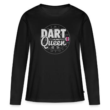Dart Queen | Darts gift dart player darts - Women's Premium Organic Long Sleeve Shirt - black - Front - Julia (174cm)